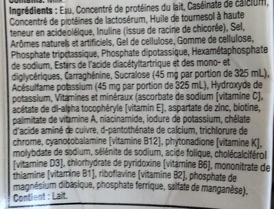 Premier Protein Vanilla - Ingrédients