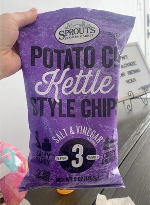 Calories in  Potato Co Kettle Style Chips Salt & Vinegar