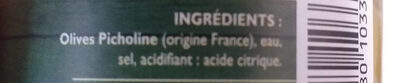 Olive verte Picholine Royale - Ingredients - fr
