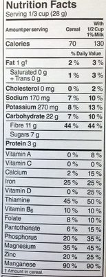All-Bran Buds - Nutrition facts - fr