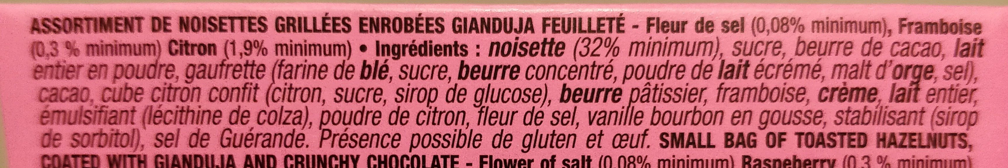 Noisettes Granitées - Ingredients - fr