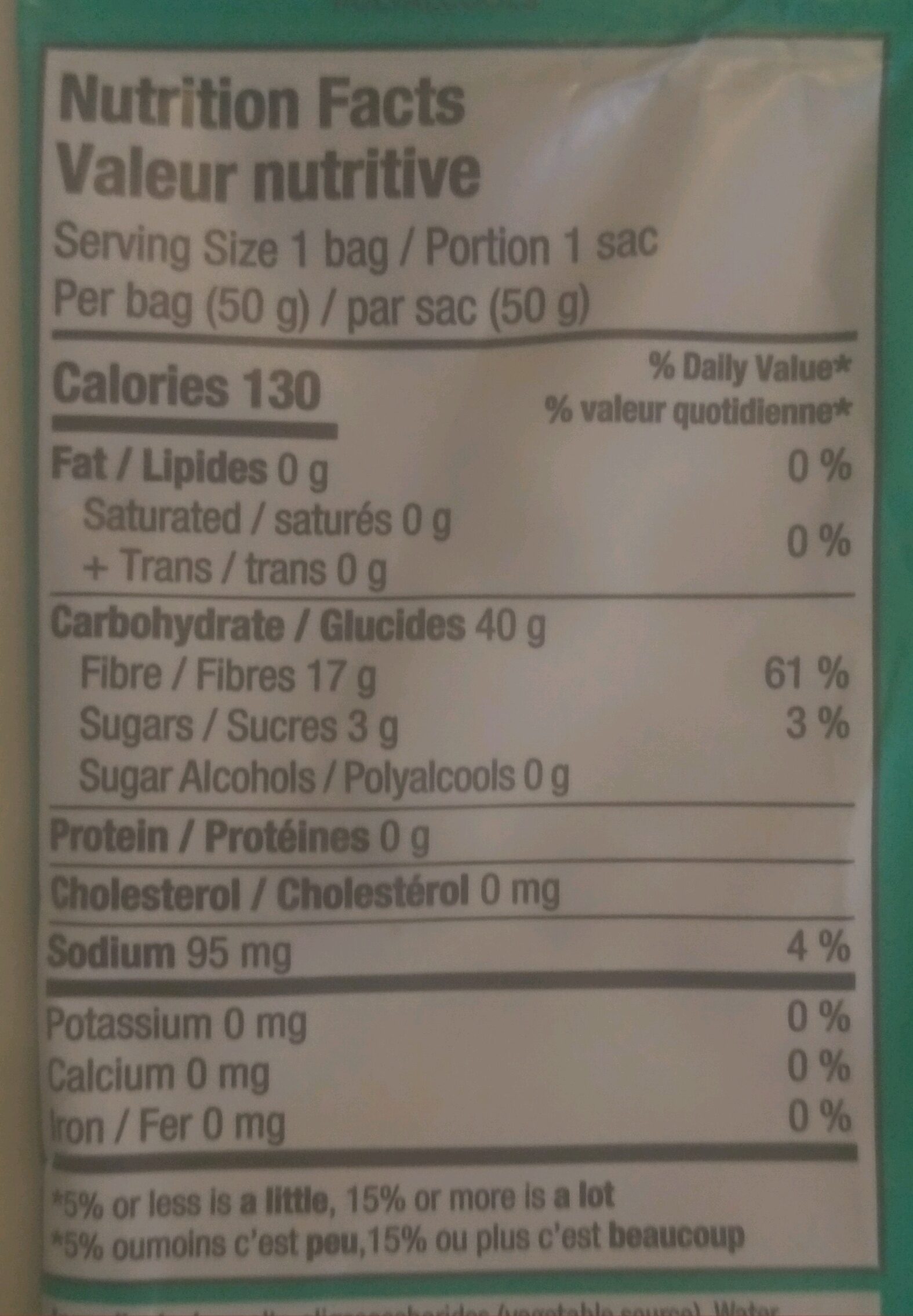 Peach Rings - Nutrition facts