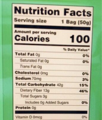 Smart Sweets Peach Rings - Nutrition facts
