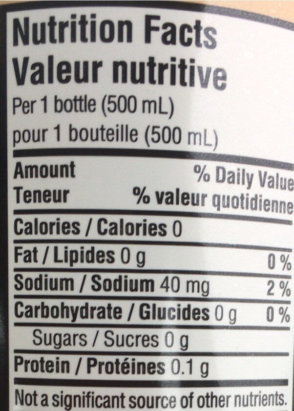 Coca Cola zero sugar vanilla - Tableau nutritionnel