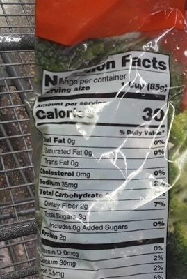 Vegetable Medley - Nutrition facts