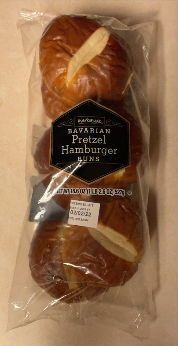 Bavarian Pretzel Hamburger Buns - Producto - en