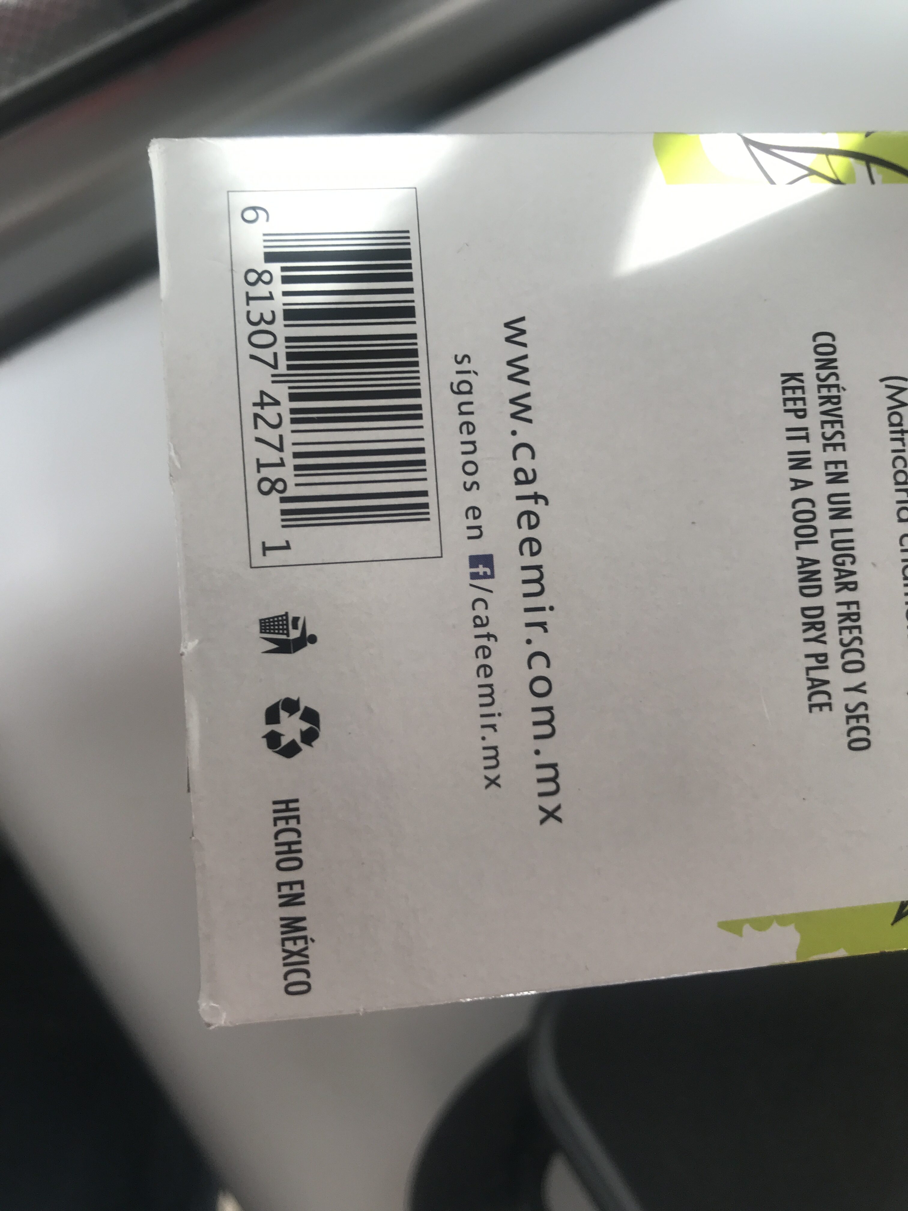 Té de manzanilla - Recycling instructions and/or packaging information