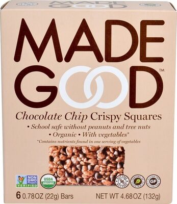 Organic crispy squares gluten free chocolate chip - Product