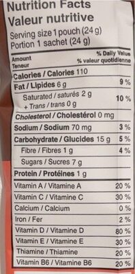 Soft baked mini cookies - Nutrition facts - fr