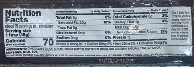 Dark semi sweet chocolate morsels - Nutrition facts