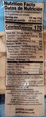 Large Lima Beans - Nutrition facts