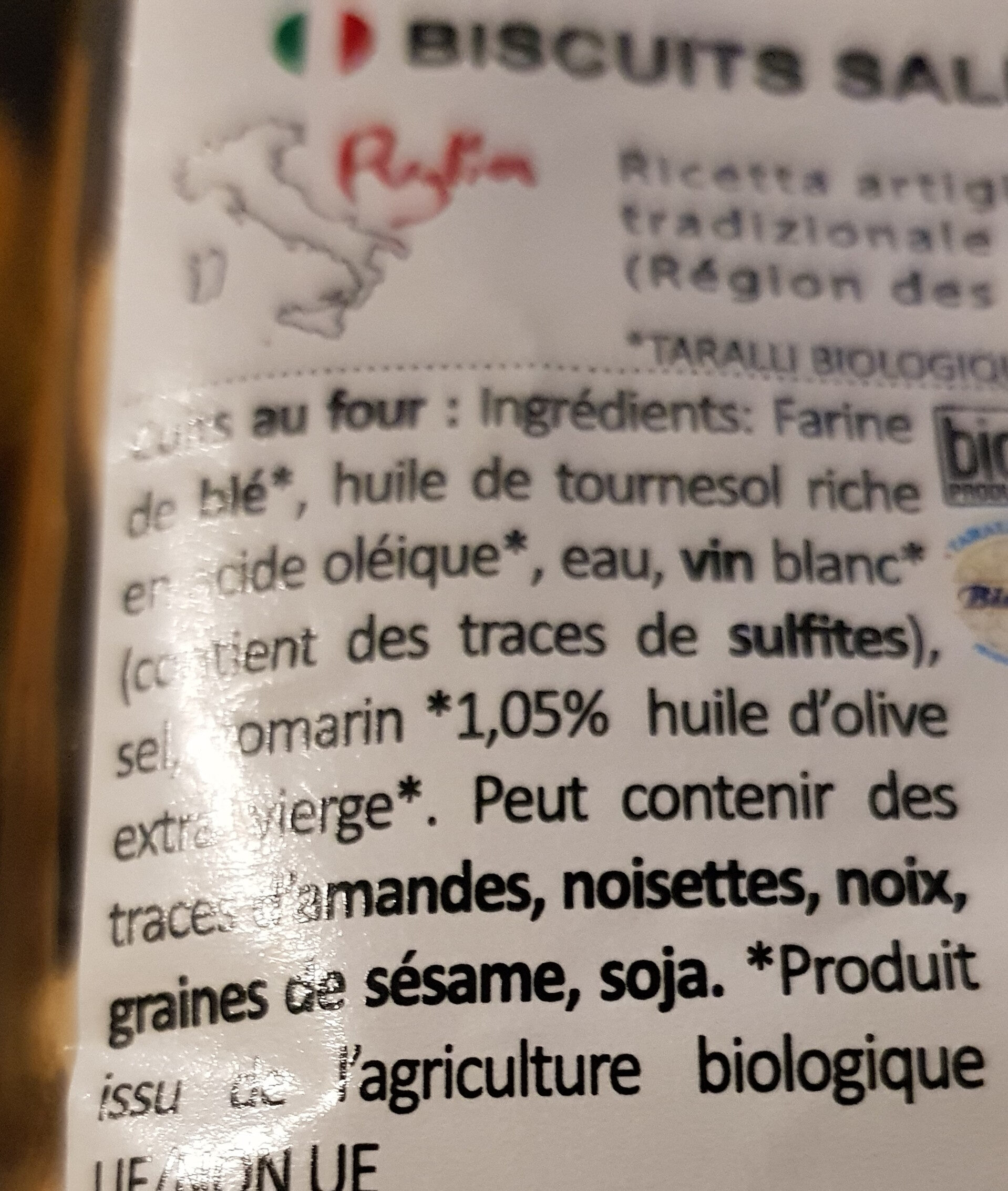 Biscuits salés - Ingredientes - fr