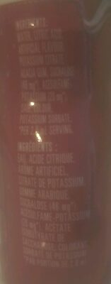 Cherry Liquid Drink Mix - Ingredients