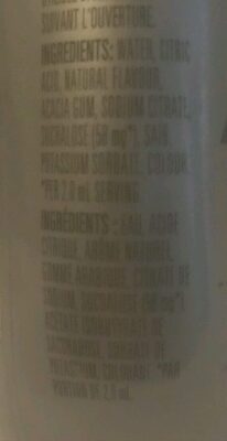 Blueberry Lemonade Liquid Water Enhancing - Ingredients