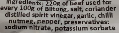 Traditional Biltong - Ingredients
