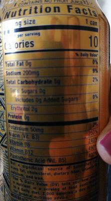 Monster Energy Ultra Gold - Nutrition facts