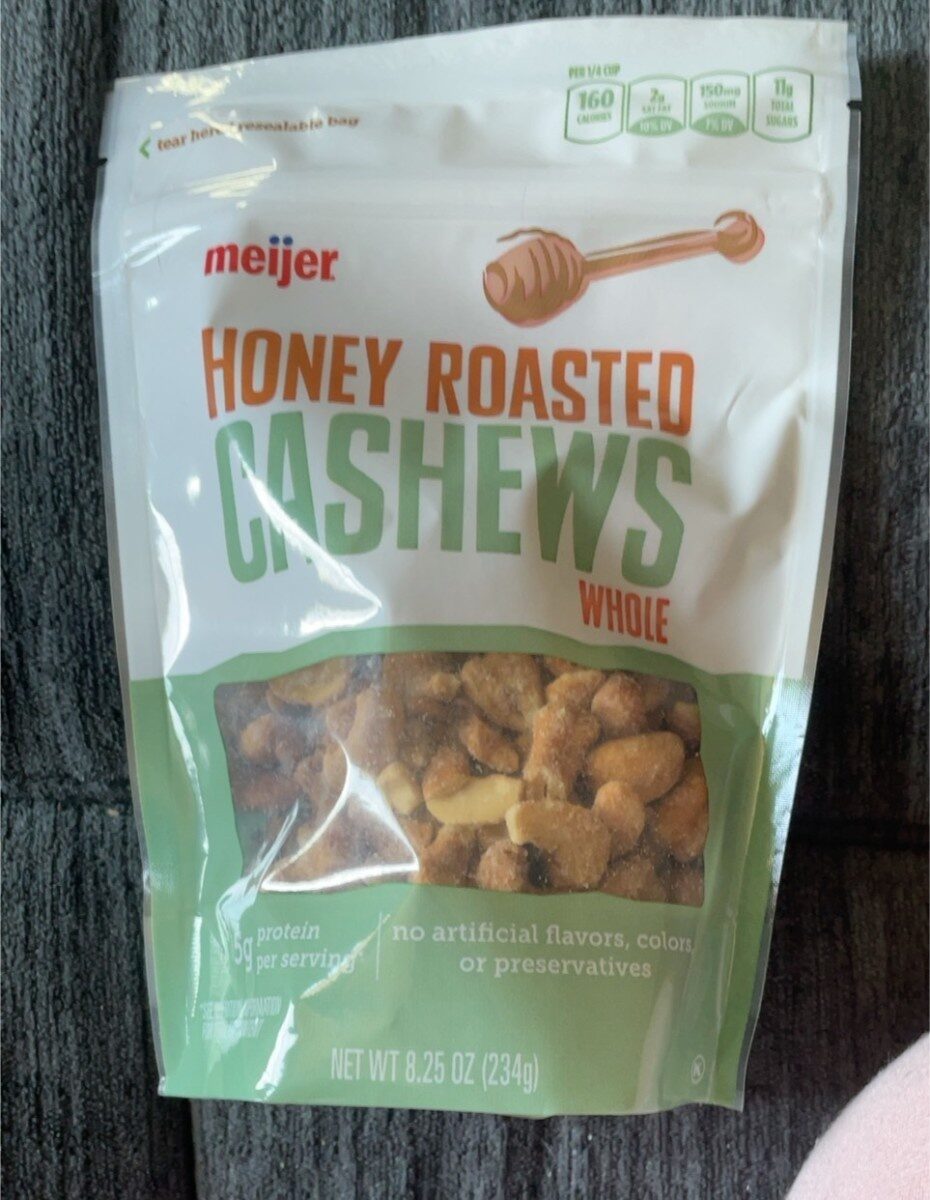 Honey roasted whole cashews - Product