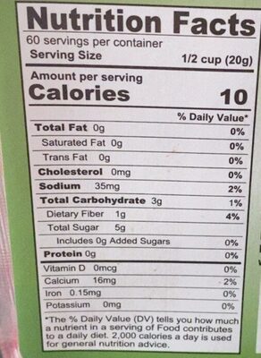Jelly stick - Nutrition facts
