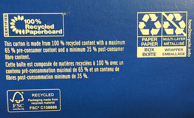 Chocolate Chip Energy Bar Nutritional Supplement - Istruzioni per il riciclaggio e/o informazioni sull'imballaggio - en