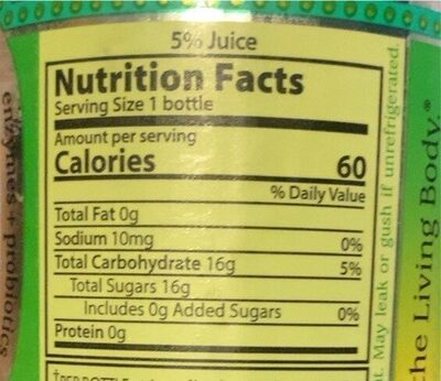 GT’s - Nutrition facts
