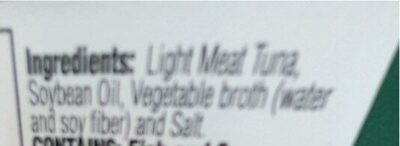 Chuck light tuna in oil - Nutrition facts