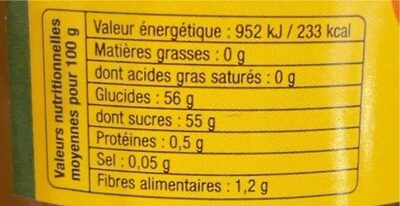 Confiture d’ananas - Nutrition facts