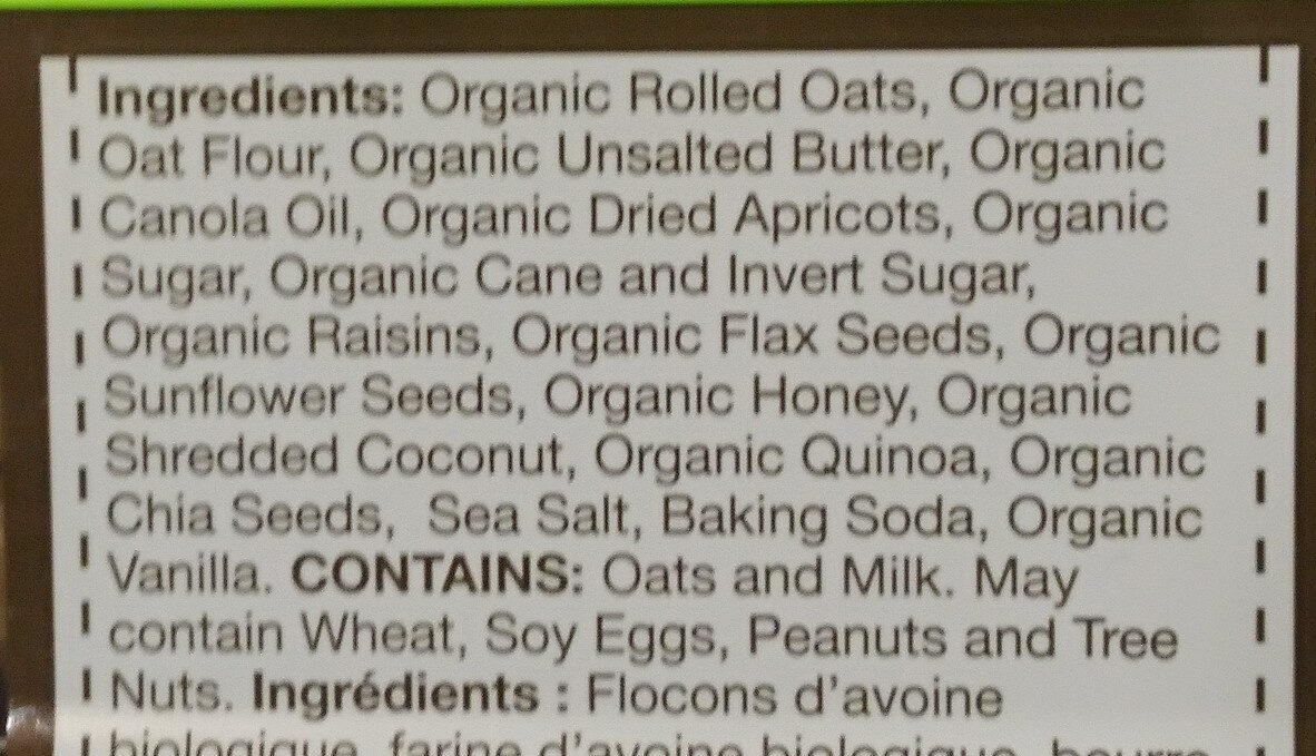 Organic Aussie Bites - Ingredients