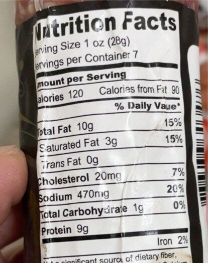 Hard Salame - Nutrition facts