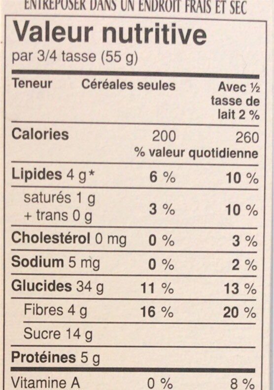 Super Berry Muesli - Nutrition facts - fr