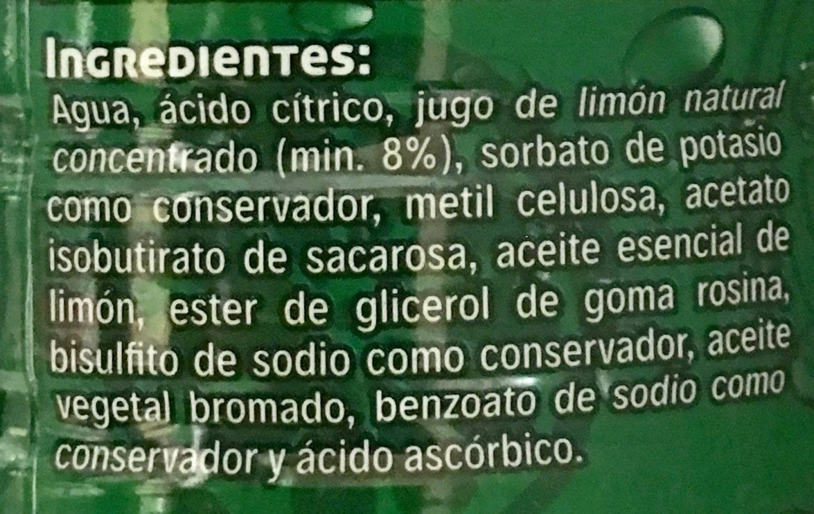 La Limonera - Ingrédients - es
