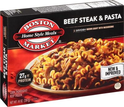 Home style meals beef steak & pasta - Product