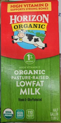 1% Organic Pasture-Raised Lowfat Milk - Product