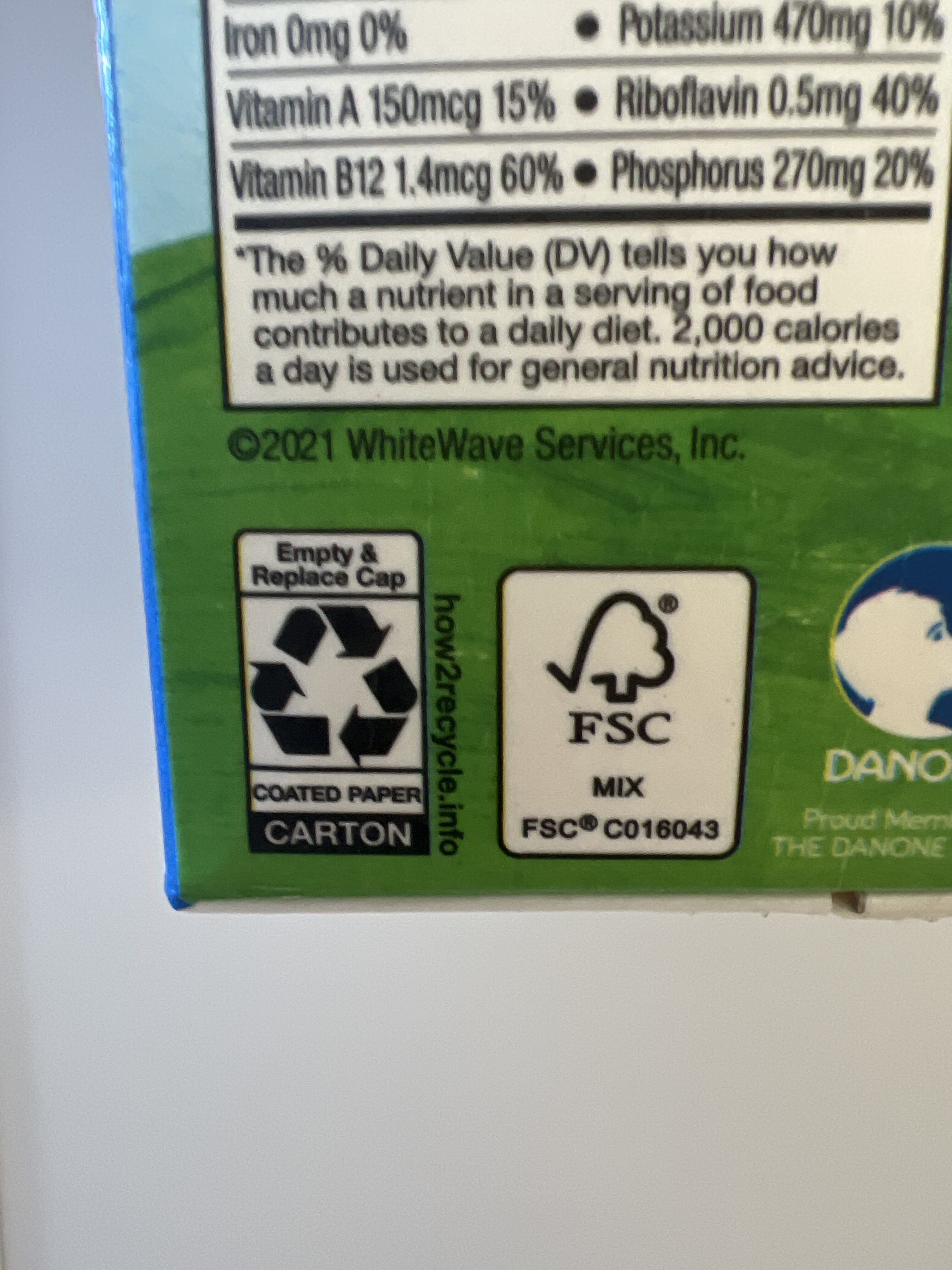 Reduced fat milk - Instrucciones de reciclaje y/o información de embalaje - en