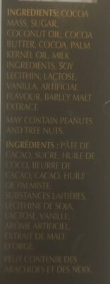 70% Cacao Lindor - Ingredients