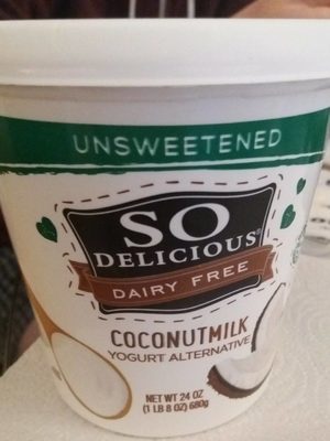 Dairy free coconut milk yogurt alternative unsweetened - Produit
