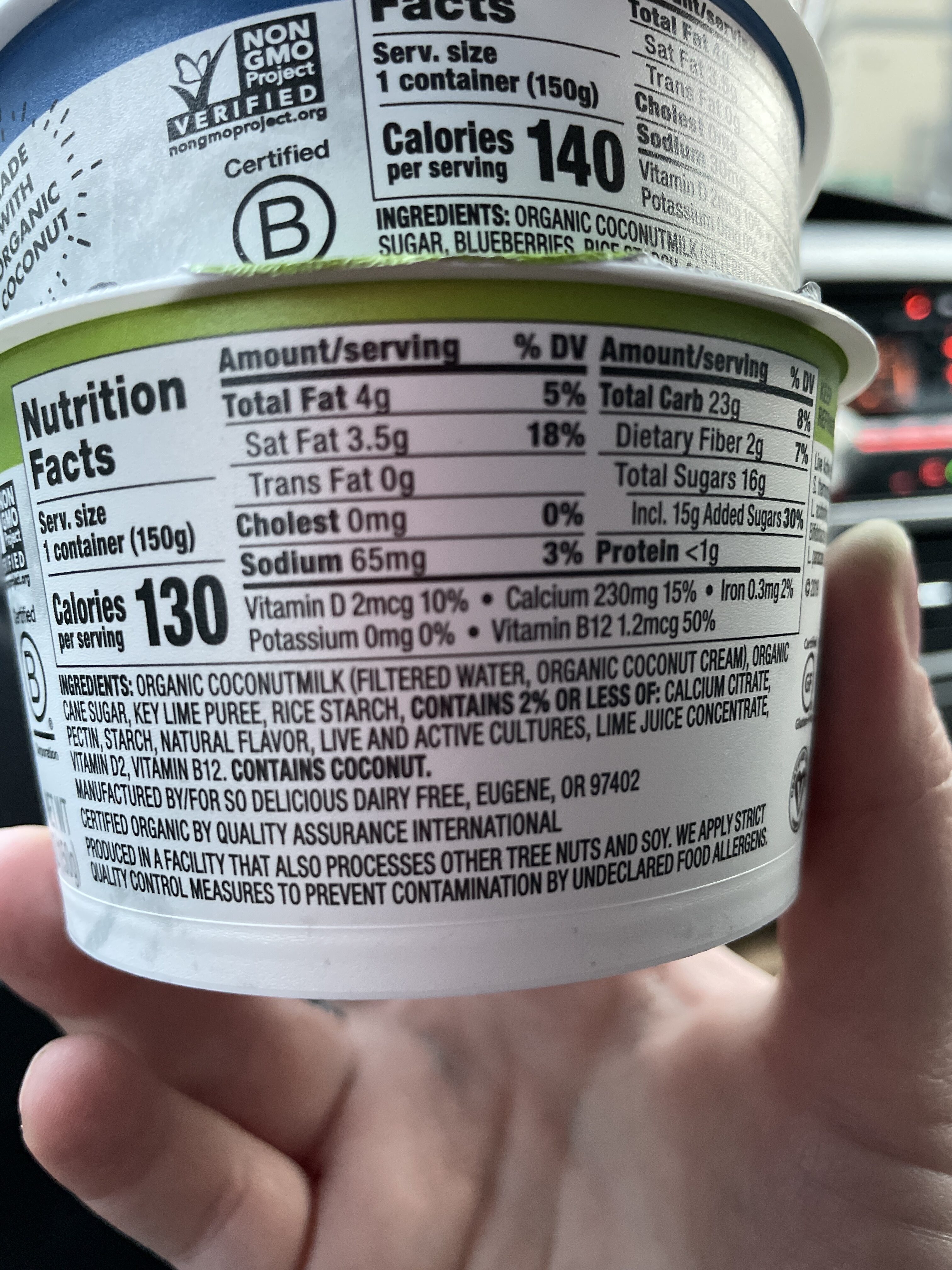 Coconut Milk Yogurt Alternative - Ingredients