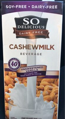 Unsweetened vanilla cashewmilk beverage - Product