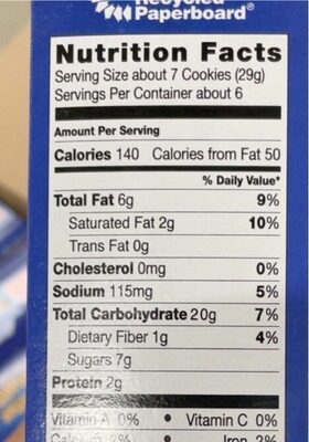 Peanut butter n’ graham - Nutrition facts