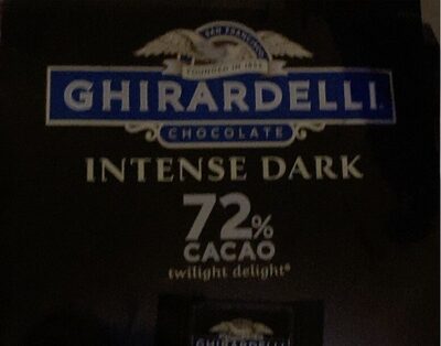 Calories in Ghirardelli Chocolate Intense Dark 72% Cacao