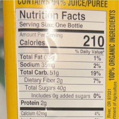 Super C, Fruit Puree & Juice Blend - Nutrition facts