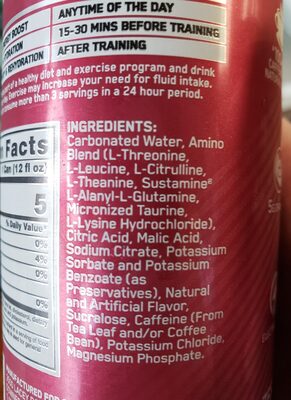 Essential amino energy - Ingredienti - en