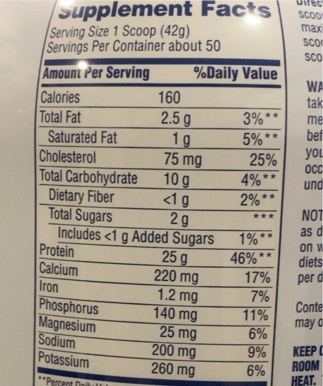 Pure Protein - Nutrition facts
