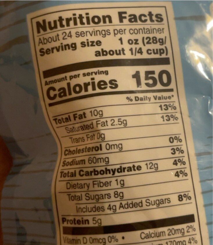 Mountain trail mix - Nutrition facts