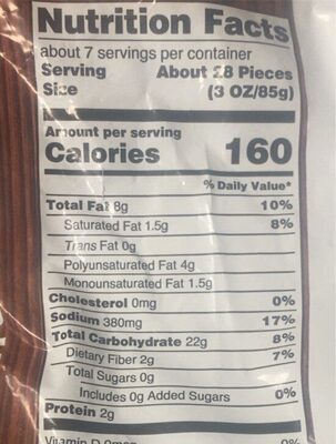 Shoestring French Fries - Nutrition facts