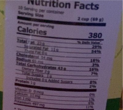 plantain chips - Nutrition facts