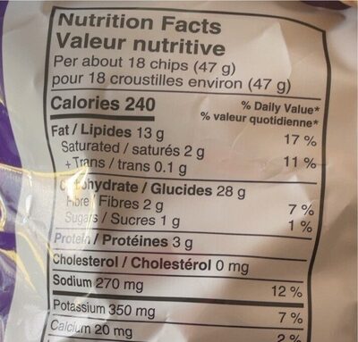 Takis Fuego - Nutrition facts