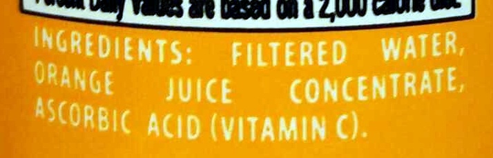 100% orange juice - Ingredients