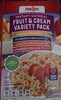 Instant oatmeal fruit and cream variety pack - Product