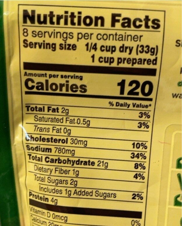 Chicken noodle soup mix - Nutrition facts
