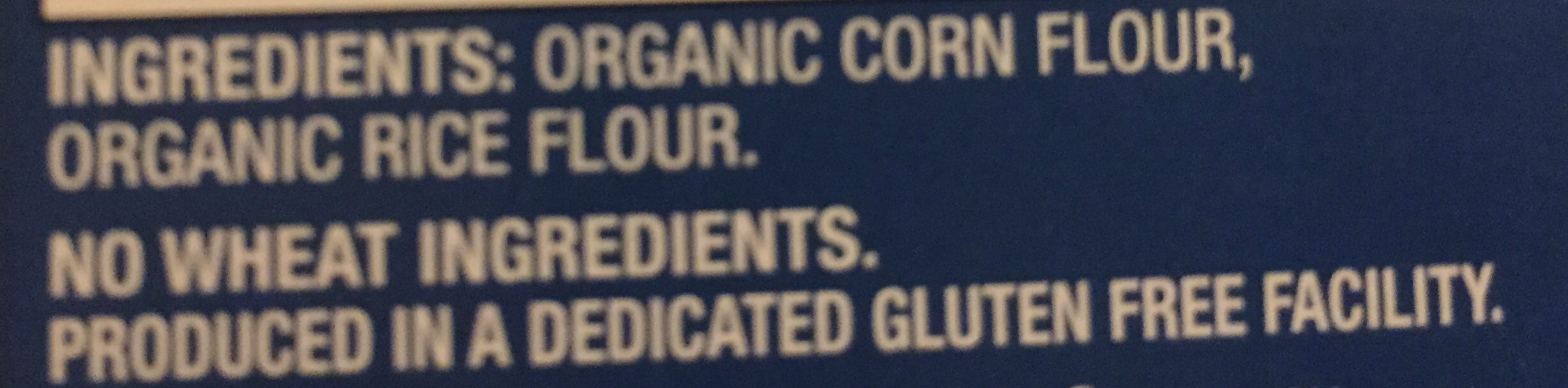 Gluten free organic penne rigate - Ingredients